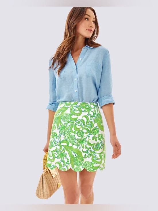 Lilly Pulitzer Dresses & Skirts - Lilly Pulitzer Tropper Mini Skirt Resort White Daffodil Hill preppy resort
